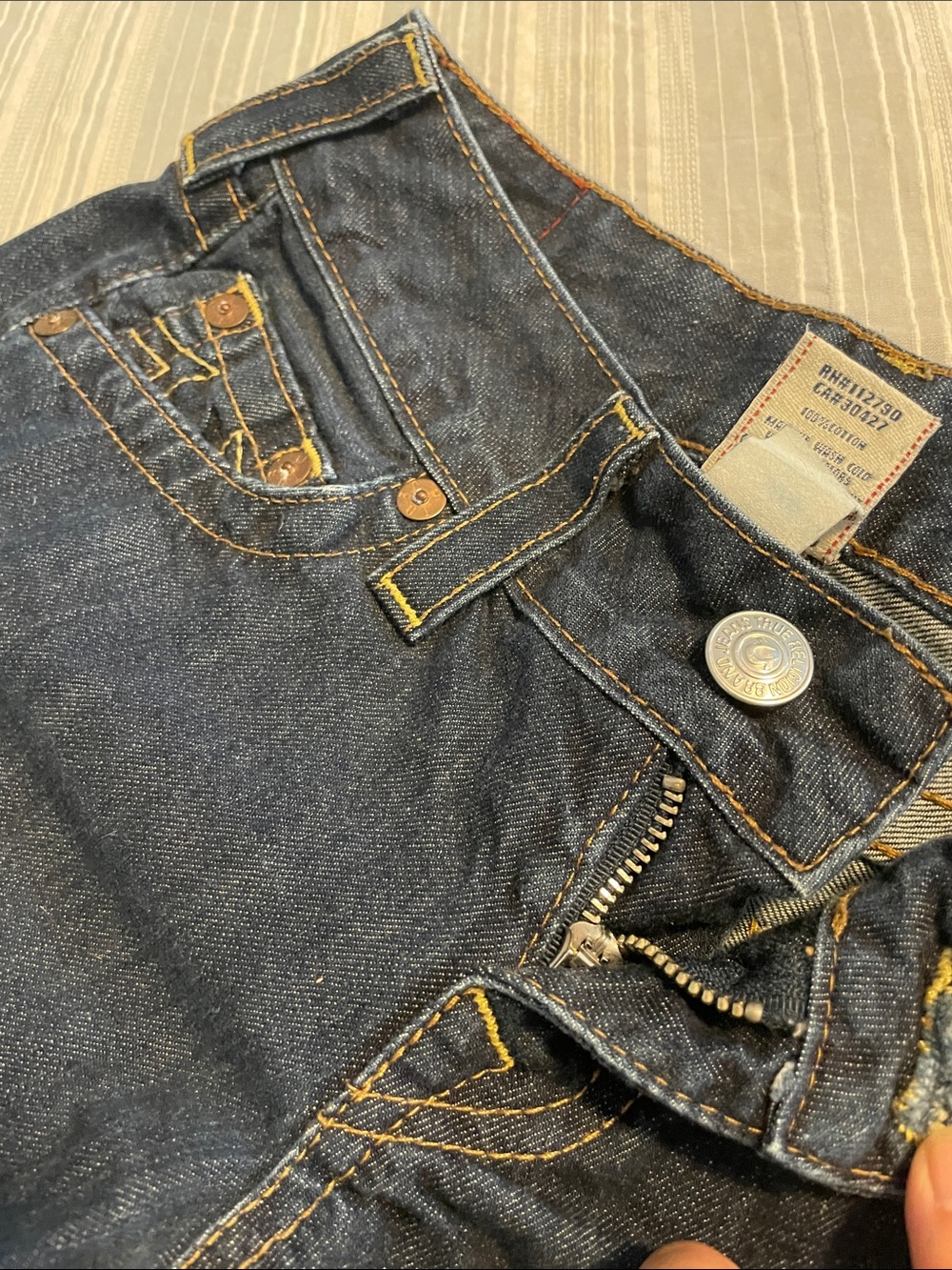 True Religion Dark Indigo Denim Shorts - Picture 7 of 11